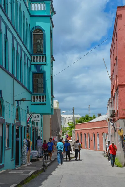 Bridgetown Barbados Karibik September 2018 Fußgänger Auf Den Straßen Mit — Stockfoto