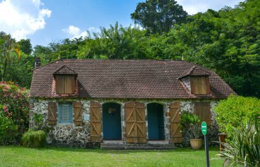 Trois Ilets, Martinique - 20 Eylül 2018 Napolyon Bonapart 'ın karısı İmparatoriçe Josephine' in doğduğu ev. La Pagerie Müzesi. Boşluğu kopyala