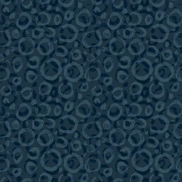 Patrón dibujado a mano sin costura geométrica abstracta. Textura grunge moderna. Color azul oscuro cepillo pintado de fondo . — Archivo Imágenes Vectoriales