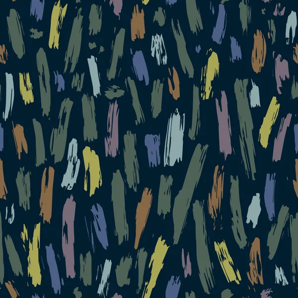 추상적인 기하학적 원활한 손으로 그려진된 패턴입니다. 현대 grunge 텍스처입니다. 배경 페인트 다채로운 브러쉬. — 스톡 벡터