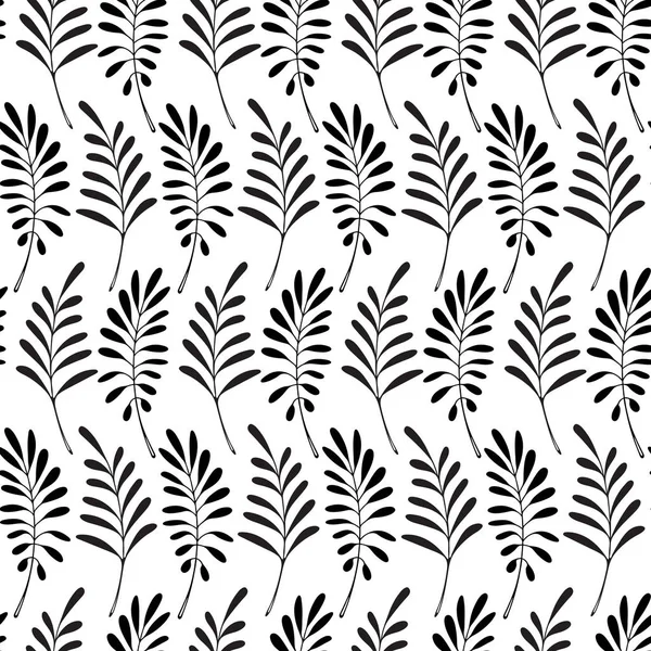 Patrón floral. Deja textura. Estilo abstracto vector planta ornamental fondo — Vector de stock