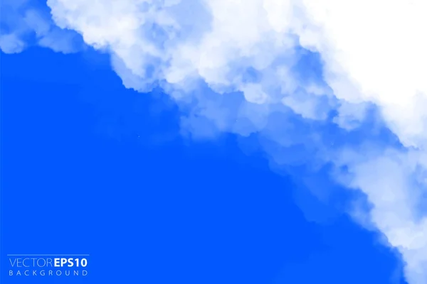 Εικονογράφηση διάνυσμα φως σύννεφα στον καταγάλανο ουρανό. Αφηρημένα φόντο με μοτίβο ρεαλιστική σύννεφο. — Διανυσματικό Αρχείο