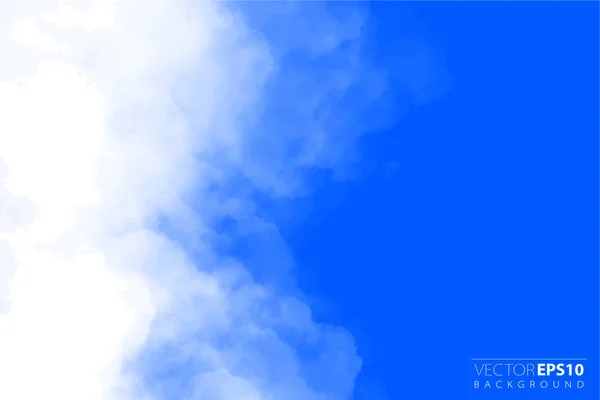 Vector illustration of light clouds in blue sky. Abstract backdrop with realistic cloud motif. — Stock Vector