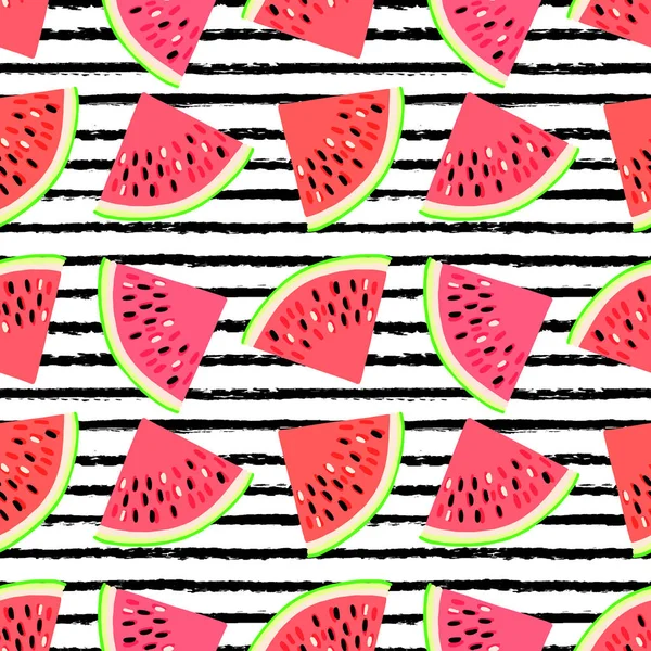 Vektor nahtlose Muster mit Früchten. bunte Hand gezeichneten Hintergrund. — Stockvektor