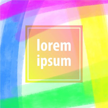 Sanatsal arkaplan, fırça darbeli vektör çeşitli renkler, suluboya arka plan renkli boya lekeli