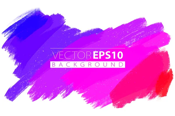 Fundal artistic, vector cu lovituri de perie, vopsea perie arata fundal cu pete colorate pictate manual — Vector de stoc