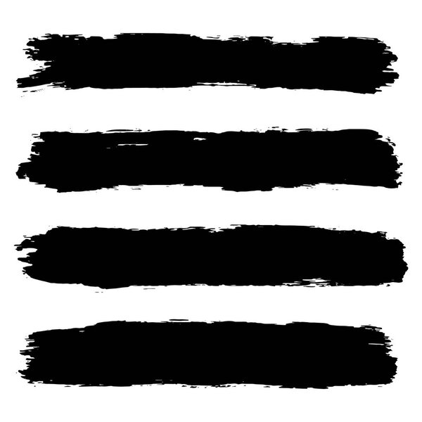 Векторный набор мазков кистью, пятна на заднем плане. Набор элементов монохромного дизайна. Одноцветные монохромные художественные фоны.
