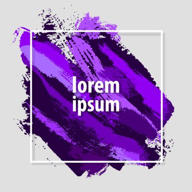 sanatsal kare zemin, fırça darbeleri, yağlı boya ile vektör bak arka plan renkli el lekeleri boyalı