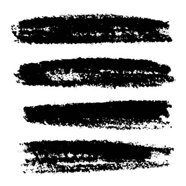 Elle çizilmiş fırça darbeleri, arka planda lekeler. Tek renkli tasarım elementleri ayarlandı. Bir renk monokrom sanatsal el çizimi arkaplan.