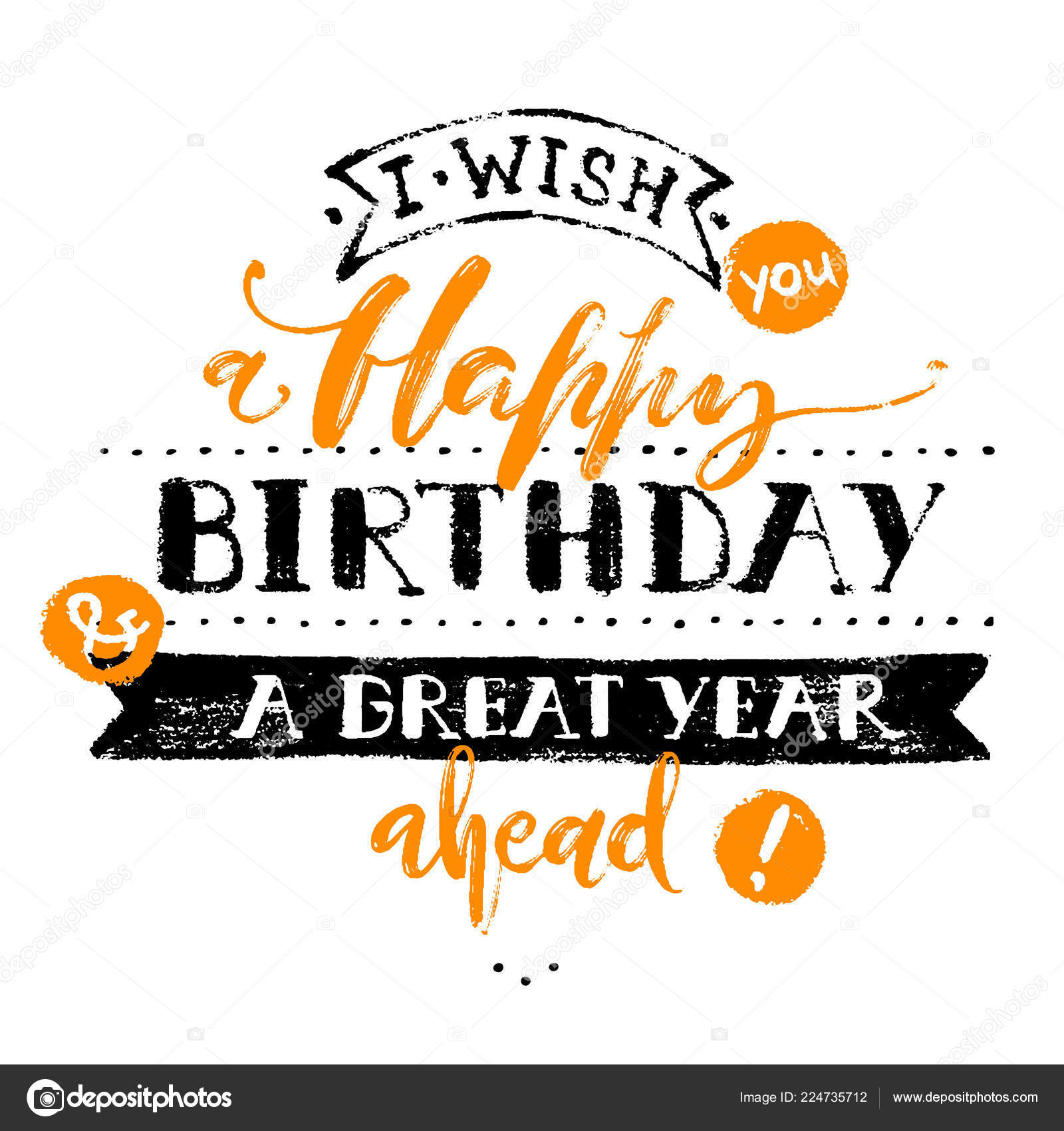 Bursdagskort. Gratulerer med dagen ord på hvit bakgrunn. Holyday-design for  kort, invitasjoner og bannere . stockvektor © ozzichka #224735712, image size:1600x1700