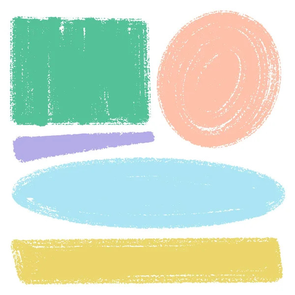 Ручной рисунок различных форм для фонов. Векторные текстурированные многоцветные элементы для дизайна. Простые текстурированные фоны . — стоковый вектор