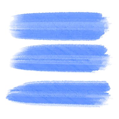 Elle çizilmiş fırça darbeleri için arka planında yatay dikdörtgen şeklinde vektör kümesi. Renkli sanatsal el arka planlar çekilmiş. El çekilmiş listesi, tasarım öğeleri.