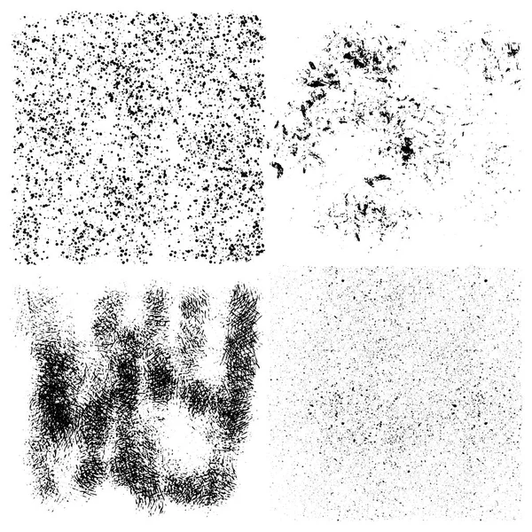 グランジ テクスチャを設定します。背景。デザインのモノクロ抽象粒表面. — ストックベクタ