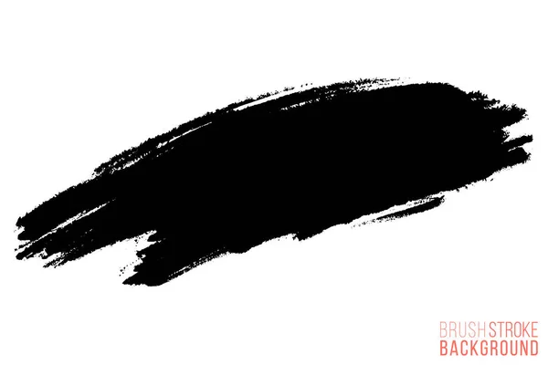 ベクトル手描き大きなブラシの汚れ。モノクロ インクには、ストロークが描かれています。ブラシ黒染色によって描かれました。白黒の芸術的な背景。1 つの色汚い背景. — ストックベクタ
