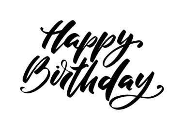 El vektör yazı çekilmiş. El tarafından ifade mutlu yıllar. Modern hat el yazısı. Kartpostallar, posterler, baskılar, tebrik kartları için yazıt.