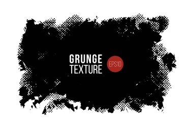 Doku ile vektör elle çizilmiş büyük fırça leke. Tek renkli mürekkep vuruşu boyalı. Fırça siyah leke tarafından boyalı. Tek renkli sanatsal zemin. Bir renk grungy arka plan.