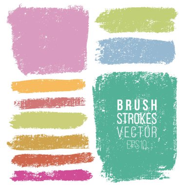 Vektör el çizilmiş balmumu Crayon vuruşları için çeşitli dikdörtgen şekil backdrops. Renkli sanatsal el çizilmiş arka planlar. El çizilmiş listesi, tasarım elemanları.