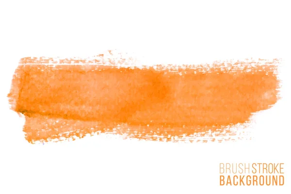 Κηλίδα χεριού από πινέλο. Πολύχρωμο βαμμένο εγκεφαλικό επεισόδιο. Πορτοκαλί χρώμα χεριού ζωγραφισμένα στο φόντο. — Διανυσματικό Αρχείο