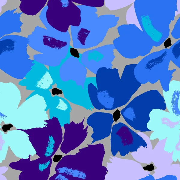 Διάνυσμα απρόσκοπτη μοτίβο με το χέρι σχέδιο άγρια λουλούδια, πολύχρωμο βοτανική απεικόνιση, floral στοιχεία, χέρι που επαναλαμβάνεται φόντο. Καλλιτεχνικό υπόβαθρο. — Διανυσματικό Αρχείο