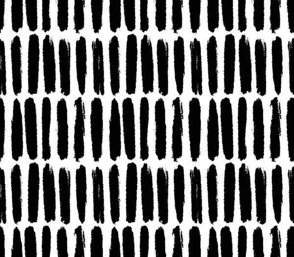 Vector seamless pattern. Repeatable texture with black ink drawn strokes. Artistic monochrome background. Black and white backdrop. — Stock Vector