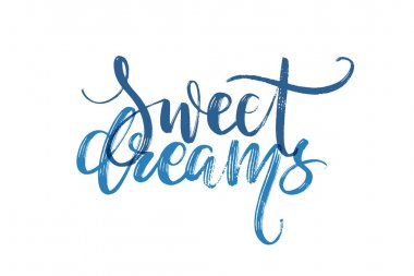 Hand drawn vector lettering. Sweet dreams words by hand. Isolated vector illustration. Handwritten modern calligraphy. clipart