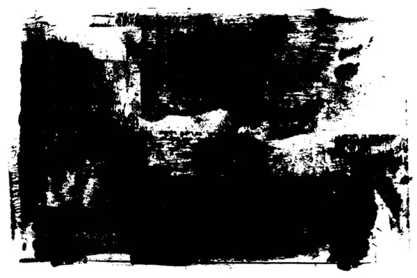 Vektorová ruka nakreslila velké ručně malované skvrny. Černobílý inkoust namalovaný na pozadí. Jedna barva špinavé pozadí. — Stockový vektor