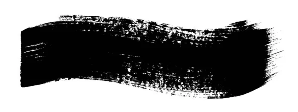 Vector handritad stora borste fläcken. Monokroma bläck målade stroke. Målad av borste svart fläck. Monokrom konstnärlig bakgrund. En färg grungy bakgrund. — Stock vektor