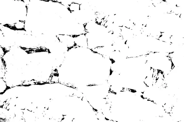 Distressed Overlay Textur der rauen Oberfläche, rissige Felsen, Steinmauer. Grunge-Hintergrund. eine farbige grafische Ressource. — Stockvektor