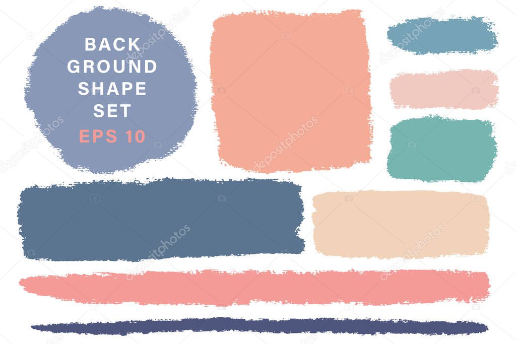 Vector hand drawn various geometric shapes set for backdrops. Colorful artistic hand drawn backgrounds.