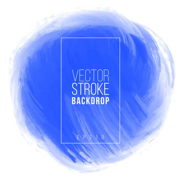 Vector dibujado a mano fondo abstracto en forma de círculo. Artístico bakdrop color azul. — Vector de stock