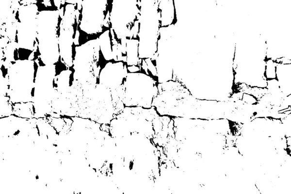 Distressed detaillierte Overlay-Textur der rauen Oberfläche, rissige Wand, Stein und alte Farbe. Grunge horizontal Hintergrund. Eine farbige grafische Ressource. — Stockvektor