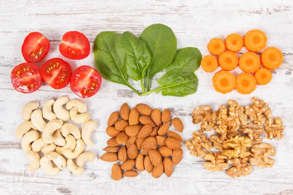 Prodotti Ingredienti Sani Come Fonte Vitamina Fibre Alimentari Minerali Naturali — Foto Stock