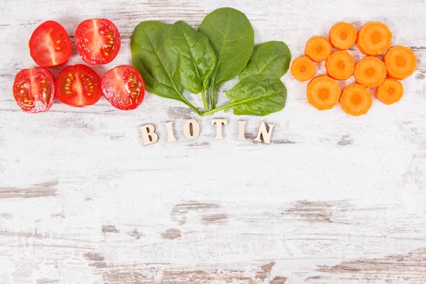 Kopya Metin Için Yer Kaynak Vitamin Olarak Yazıt Biotin Sağlıklı — Stok fotoğraf
