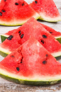 Dilim taze karpuz, sağlıklı sulu tatlı kavramı