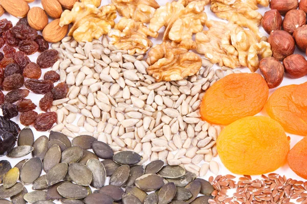 Diversi Ingredienti Contenenti Ferro Vitamine Fibre Alimentari Minerali Naturali Sano — Foto Stock