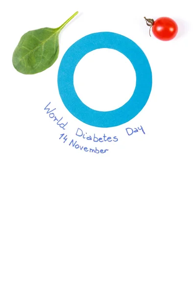 Legumes Maduros Frescos Círculo Azul Papel Como Símbolo Dia Mundial — Fotografia de Stock