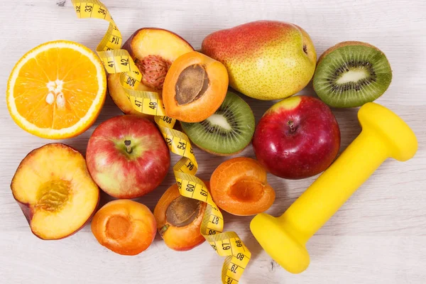 Frische Natürliche Früchte Mit Nahrhaften Vitaminen Und Mineralstoffen Für Einen — Stockfoto