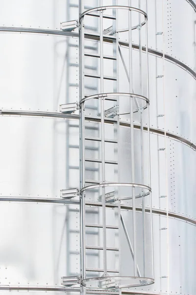Ladder Silo Storage Grain Harvest Detail Agricultural Equipments Concept — Stock Photo, Image
