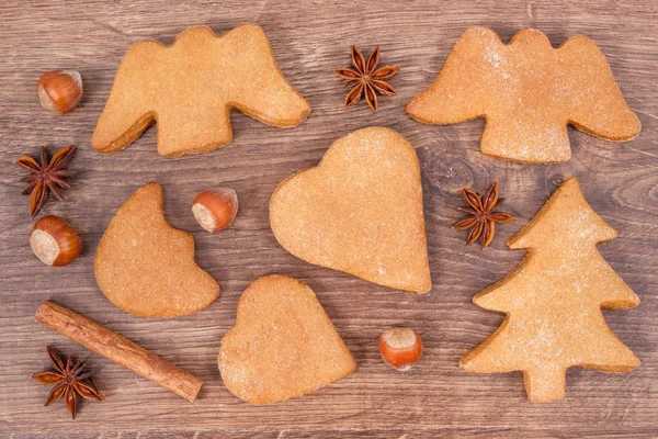 Fresh Baked Homemade Gingerbreads Cookies Festive Time — Stock Photo, Image