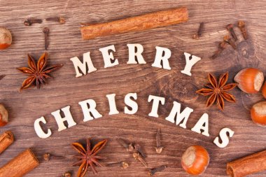 Yazıt Merry Christmas ve pişirme, Festival zamanı için malzemeler