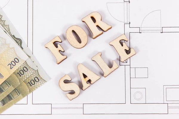 Inscription Sale Currencies Euro Electrical Construction Drawing Concept Selling Buying — Stock Photo, Image