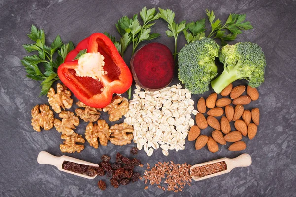 Ingrédients Produits Contenant Des Vitamines Des Minéraux Aliments Sains Recommandés — Photo