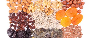 Doğal maddeler veya kaynak demir, vitaminler, mineraller ve diyet lifi, sağlıklı beslenme kavramı olarak ürünleri