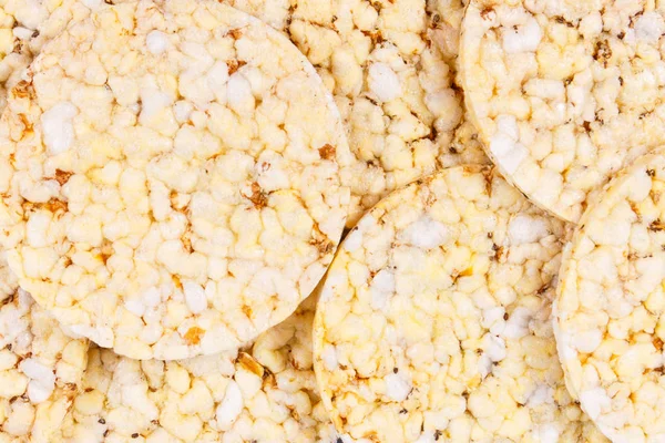 Arroz Crujiente Gofres Maíz Con Especias Concepto Desayuno Dietético Saludable — Foto de Stock