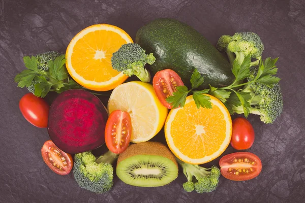 Fructe Legume Proaspete Coapte Care Conțin Minerale Vitamine Naturale Sănătoase — Fotografie, imagine de stoc