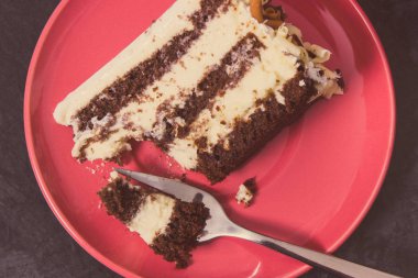 Farklı günler, Festival tatlı kavramı için taze kremalı pasta. Vintage Fotoğraf