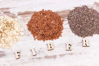 Malzemeler kaynak doğal vitaminler ve diyet lifi, sağlıklı beslenme kavramı olarak
