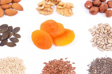 Besleyici gıda içeren demir, asitler, vitaminler, mineraller ve lif, sağlıklı beslenme