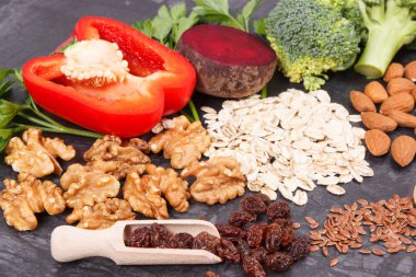 Hipertansiyon ve diyabet için iyi doğal besleyici gıda, sağlıklı yaşam tarzı