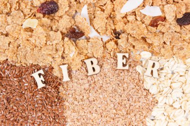 Malzemeler kaynak doğal vitaminler ve diyet lifi, sağlıklı beslenme kavramı olarak